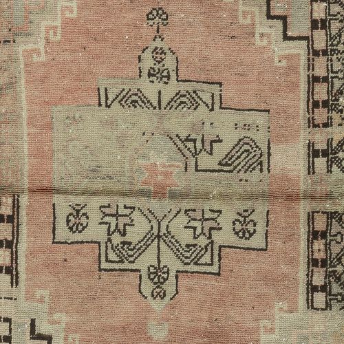 3.7x6.4 Ft Vintage Wool Turkish Oriental Rug. One Of A Kind Handmade Village Rug photo 424.0