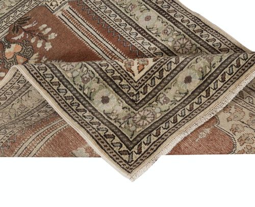 3x4 Ft Handmade Turkish Kayseri Prayer Rug, 100% Wool, Vintage Prayer Mat photo for sale