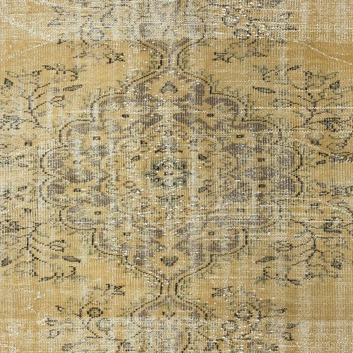 7x10 Ft Vintage Turkish Area Rug For Living Room. Handmade Sun Faded Carpet photo 728.0
