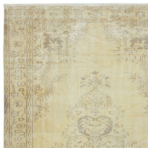 5.5x9.3 Ft Rustic Unique Handmade Area Rug, 1960s Sun Faded Turkish Carpet photo Textiles