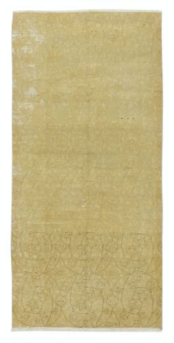 3.4x7 Ft Vintage Handmade Turkish Wool Accent Rug For Rustic And Farmhouse Decor