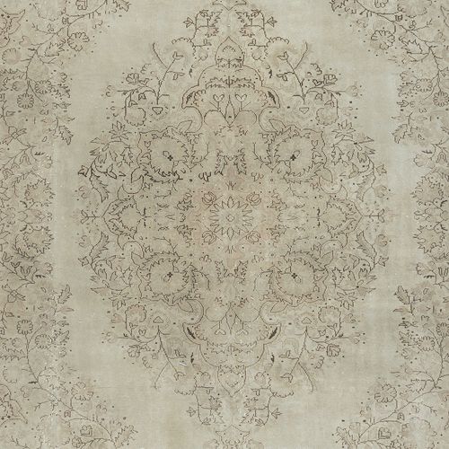 6.3x10.2 Ft One Of A Kind Handmade Beige Rug, Vintage Sun Faded Turkish Carpet photo 820.0