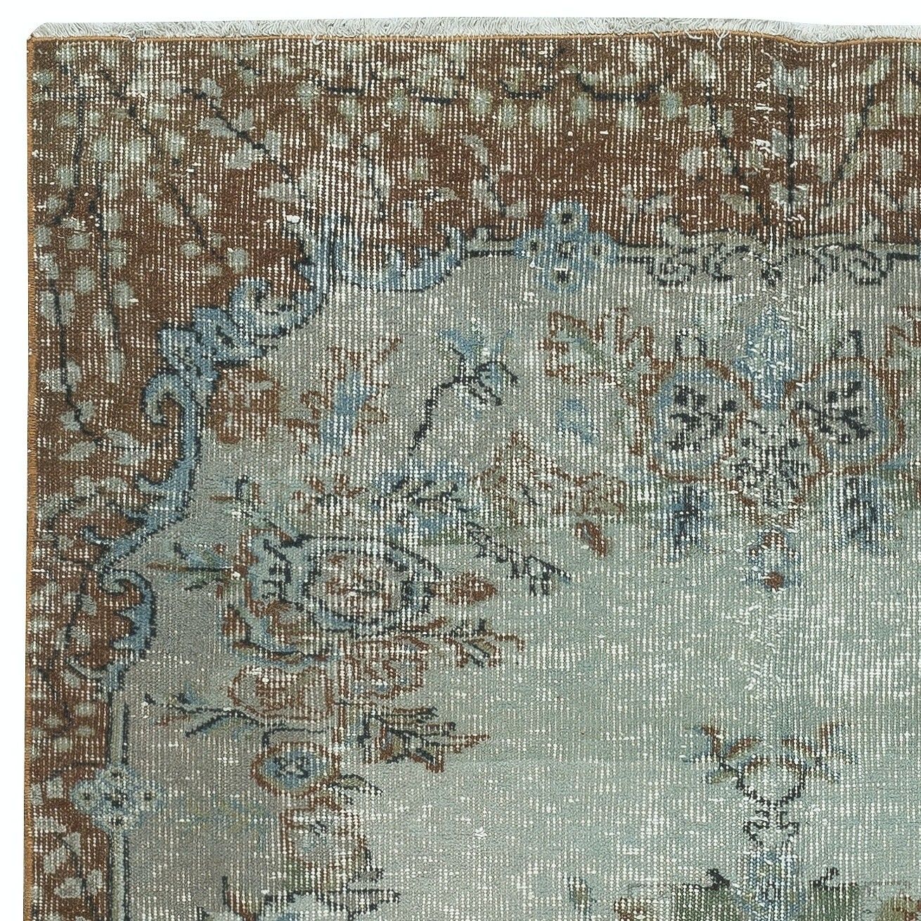 4x7.5 Ft Blue Color Modern Area Rug With Medallion Design, Handmade In Turkey photo Textiles