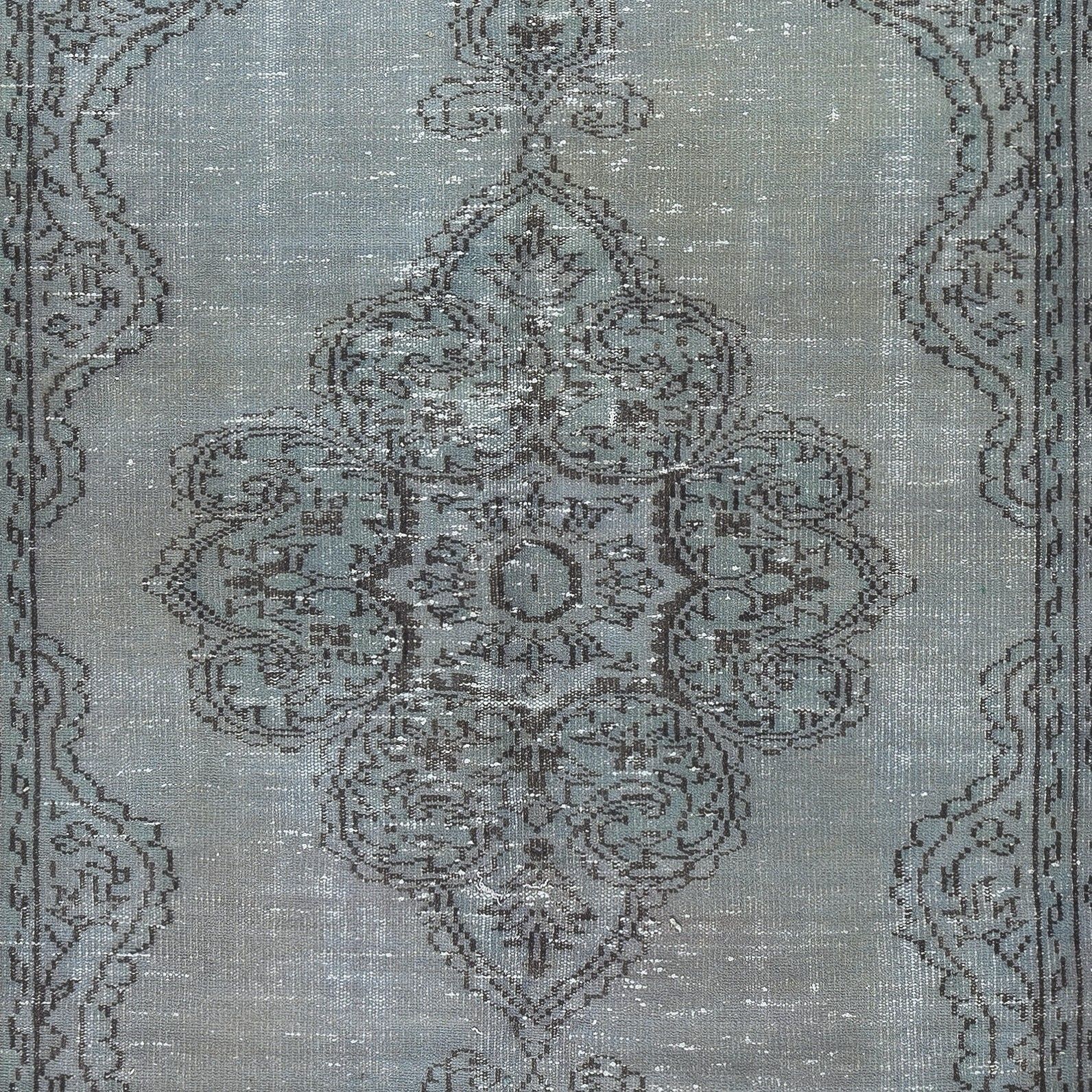 5.7x9 Ft Blue Area Rug For Modern Interiors, Handmade In Turkey photo 442.0