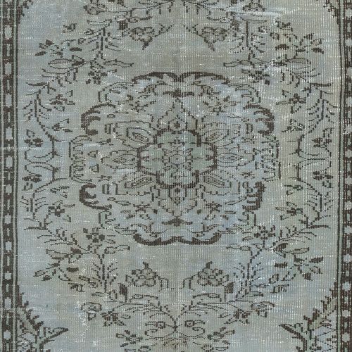 6x9 Ft Light Blue Color Handmade Turkish Wool Area Rug For Modern Interiors photo 515.0