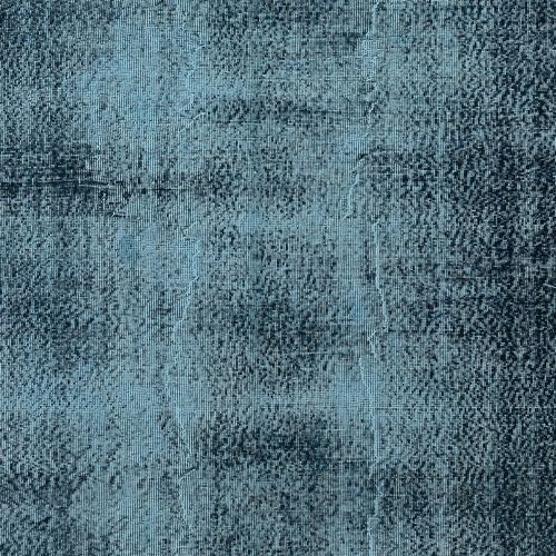 5x8.3 Ft Modern Area Rug Overdyed In Solid Blue, Hand Knotted In Turkey photo 340.0