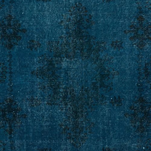 5.7x9 Ft Navy Blue Color Handmade Turkish Wool Area Rug For Modern Interiors photo 426.0