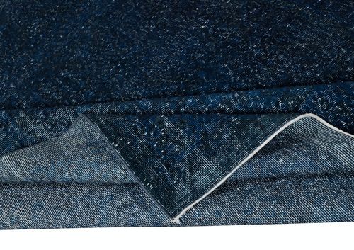 6.5x9.8 Ft Handmade Navy Blue Area Rug For Living Room, Modern Turkish Carpet photo for sale