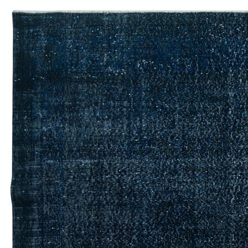 6.5x9.8 Ft Handmade Navy Blue Area Rug For Living Room, Modern Turkish Carpet photo Textiles