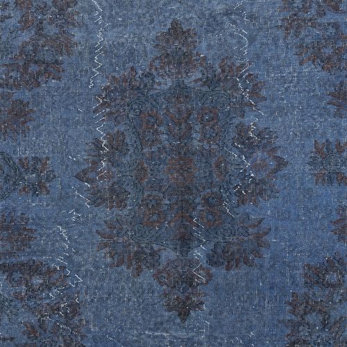 5.7x8 Ft Modern Handmade Turkish Wool Area Rug In Blue. Low Pile Floor Covering photo 477.0