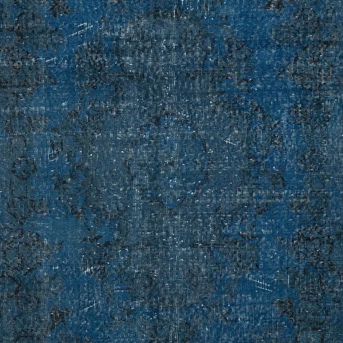 5.2x8.7 Ft Blue Area Rug For Contemporary Interiors, Handmade In Turkey photo 382.0