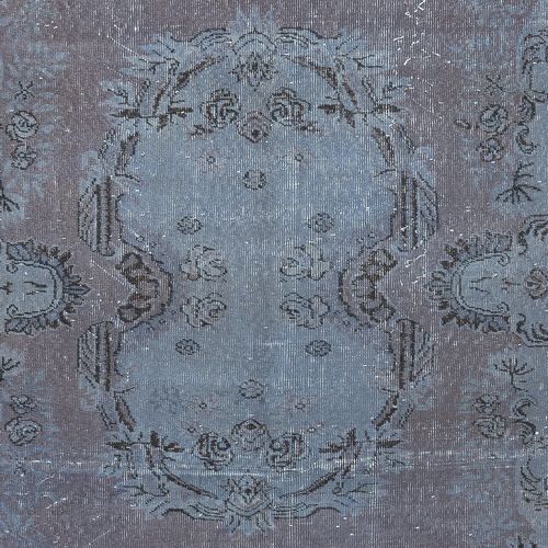 5.6x9.4 Ft Contemporary Handmade Turkish Area Rug In Blue Color. Floor Covering photo 538.0