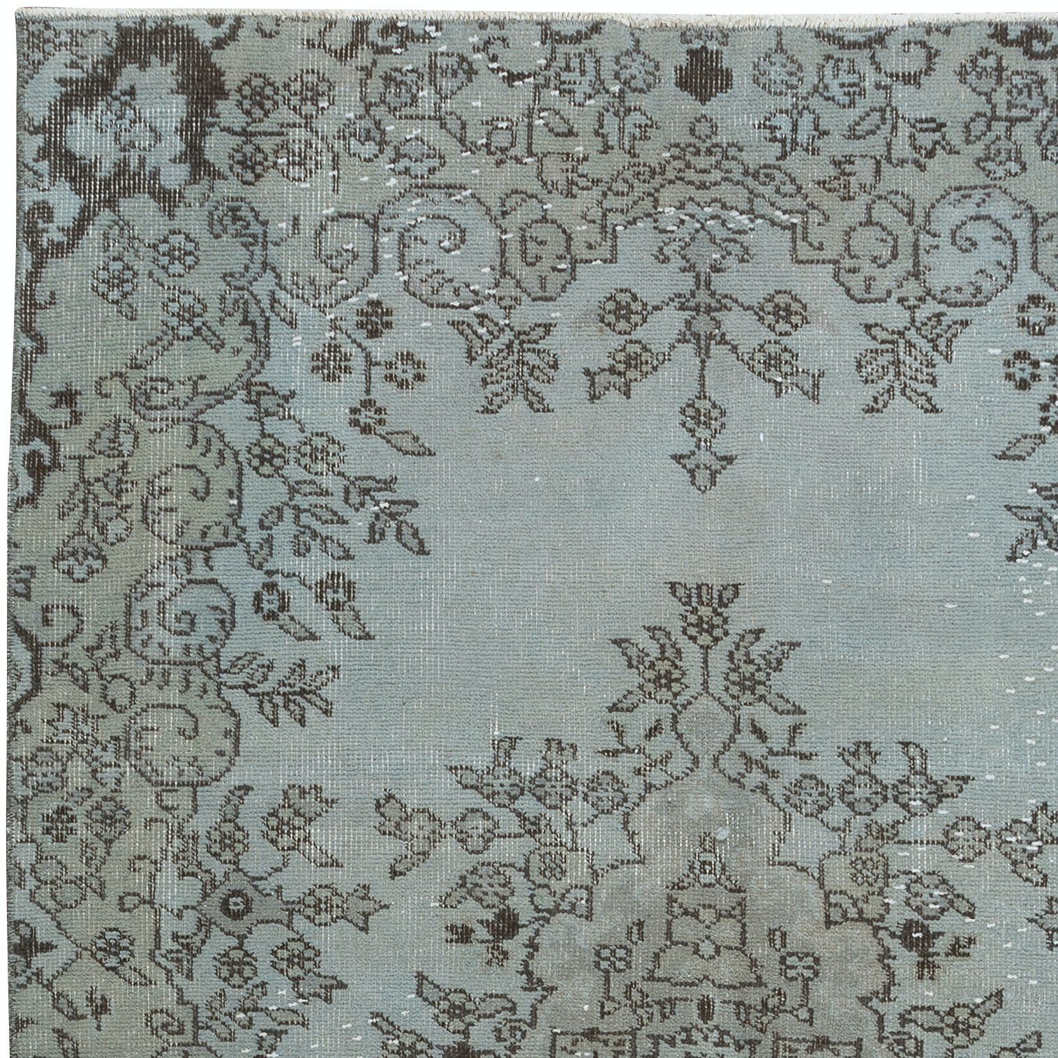 4x7 Ft Turkish Handmade Floral Accent Rug In Sky Blue, Great 4 Modern Interiors photo Textiles