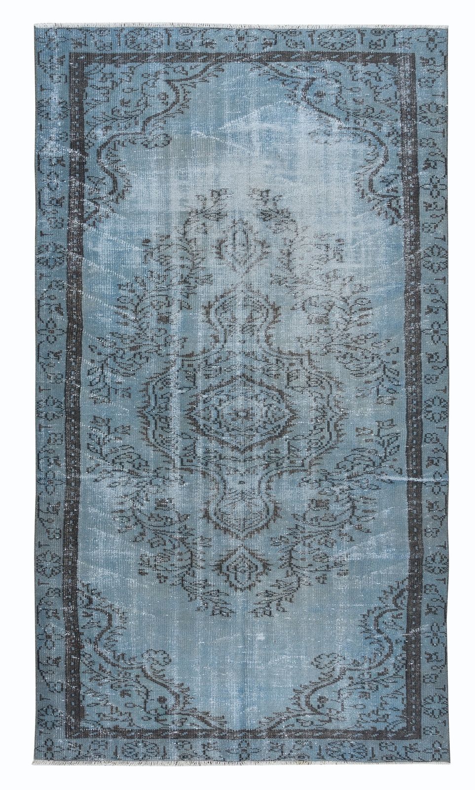 5x8.6 Ft Light Blue Modern Office Rug, Home Decor Handmade Turkish Carpet