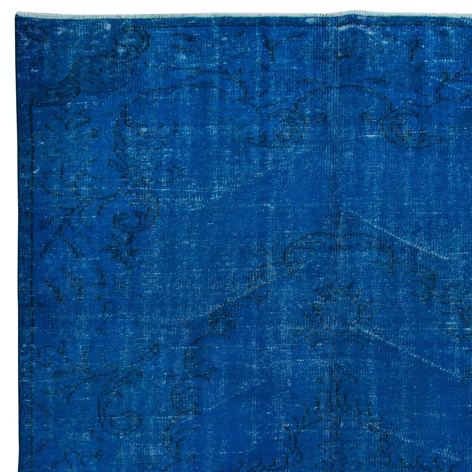 5.7x9.4 Ft Modern Blue Area Rug, Handwoven And Handknotted In Isparta, Turkey photo Textiles