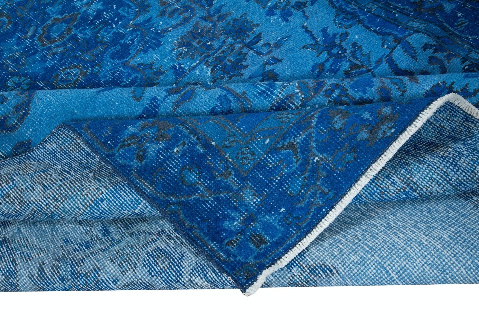 5.5x9.4 Ft Blue Home Decor Carpet, Contemporary Handmade Turkish Sparta Rug photo for sale