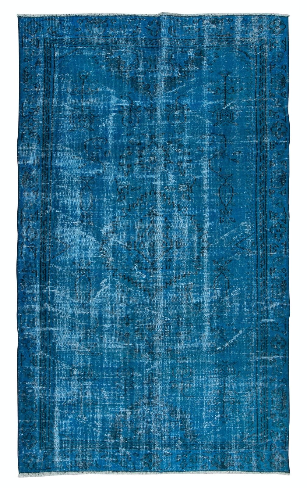 4.8x8 Ft Handmade Turkish Rug, Great 4 Modern Interiors, Blue Living Room Carpet
