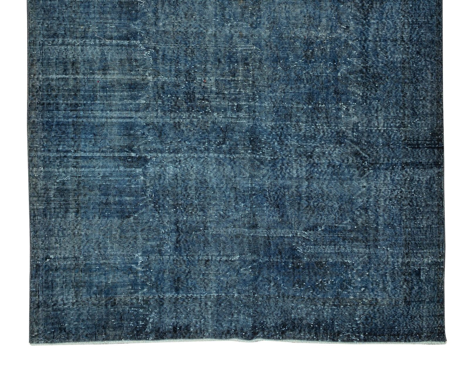 6.4x10.2 Ft Home Decor Handmade Vintage Turkish Rug Over Dyed In Indigo Blue photo 560.0