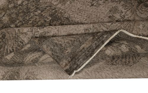 6.3x9.6 Ft Modern Hand Knotted Turkish Wool Area Rug In Brown. Home Gift Rug photo for sale