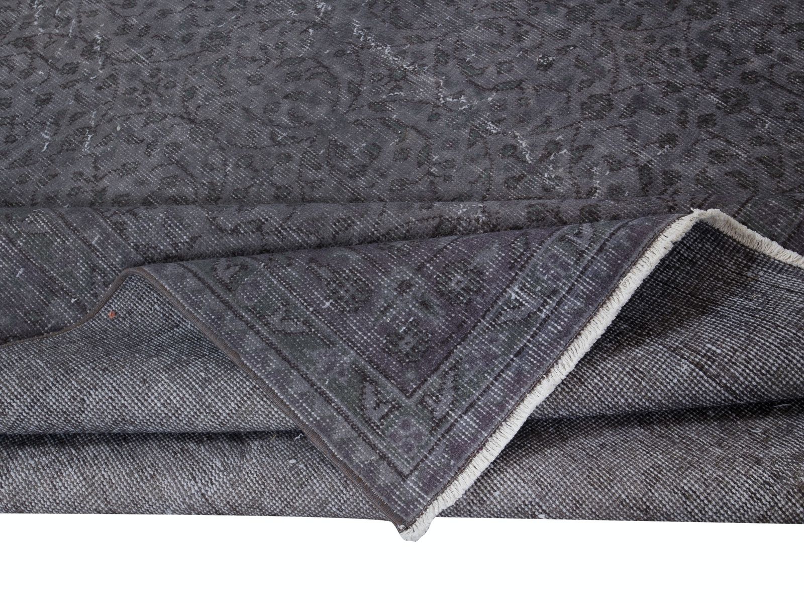 6.7x10.4 Ft Handmade Turkish Area Rug In Gray, Ideal For Modern Home And Office photo for sale