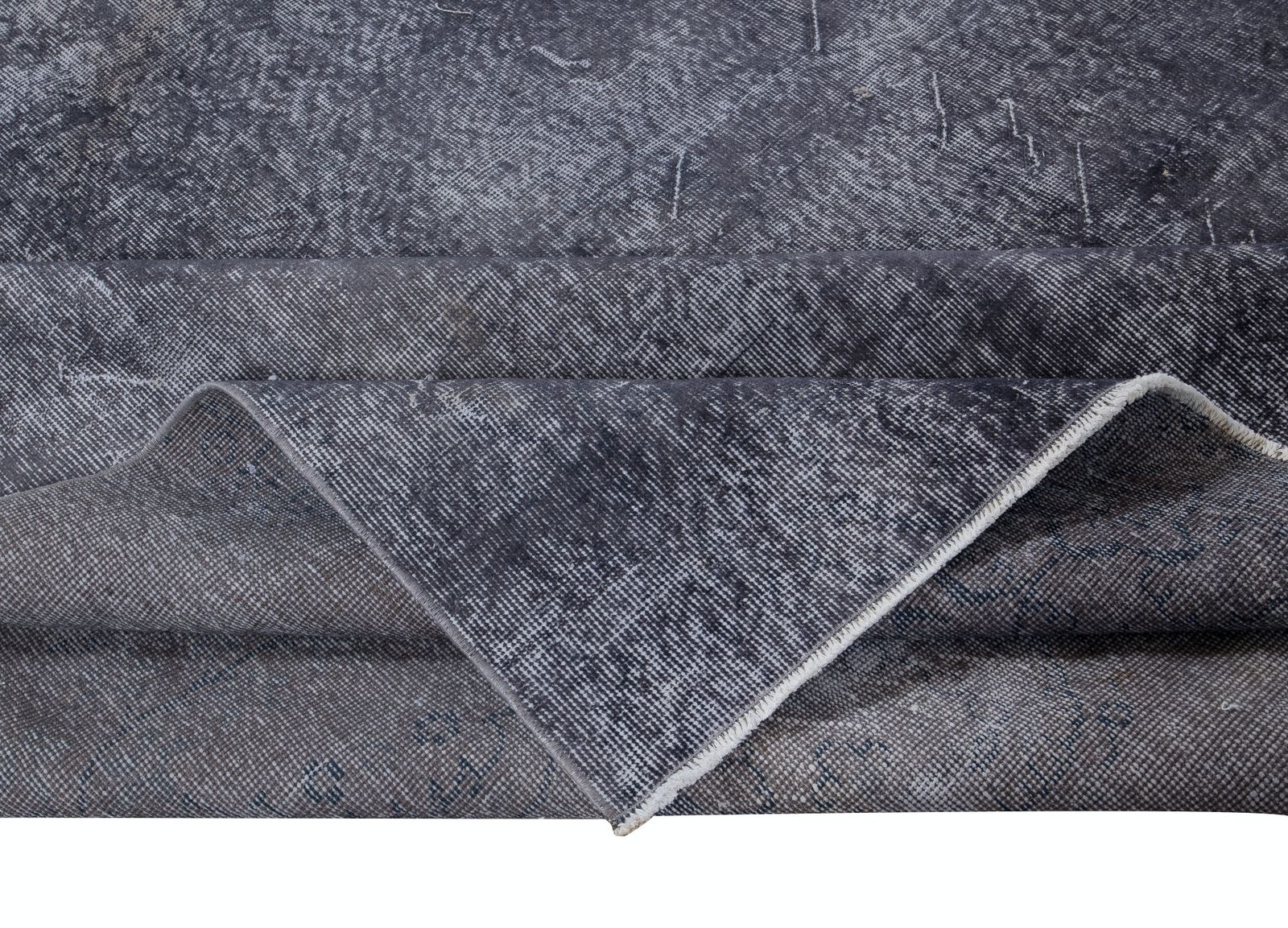 7.5x12.4 Ft Handmade Turkish Large Area Rug In Gray, Ideal For Modern Interiors photo for sale
