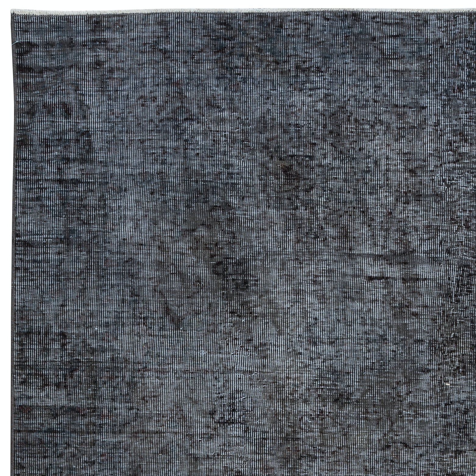 4.8x7.2 Ft Turkish Handmade Wool Rug In Gray Tones, Ideal For Modern Interiors photo Textiles