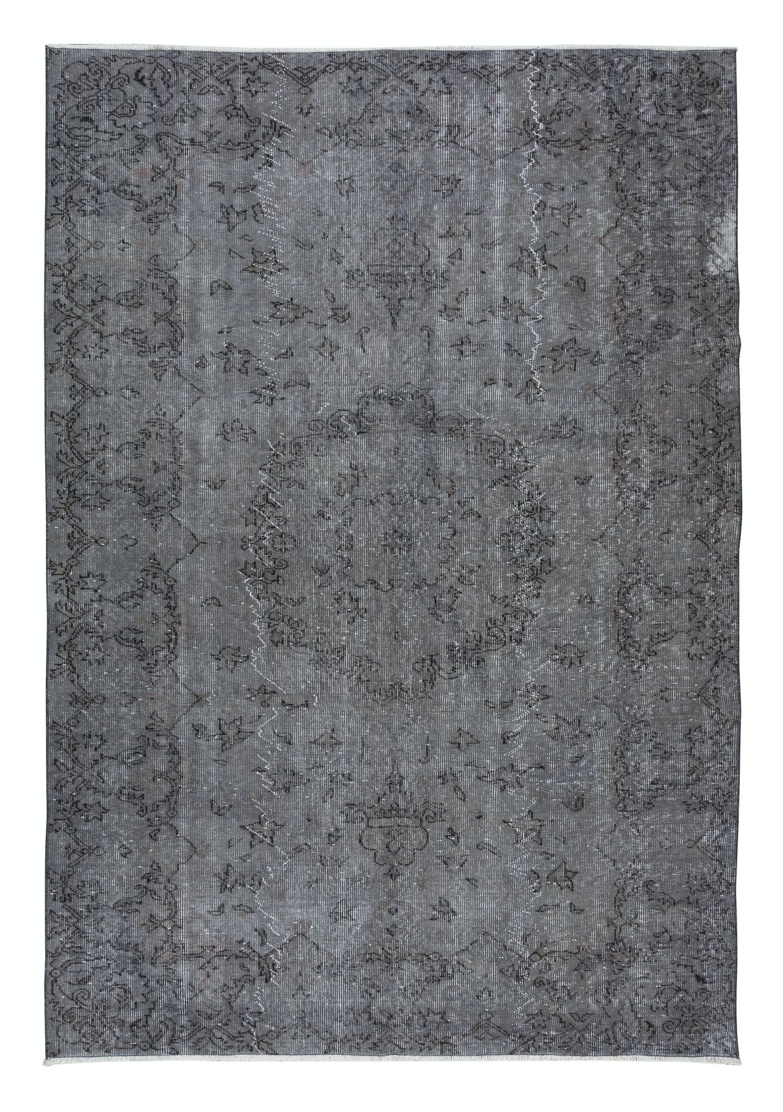 5.6x8.3 Ft Gray Handmade Turkish Rug For Living Room, Dining Room & Kids Room