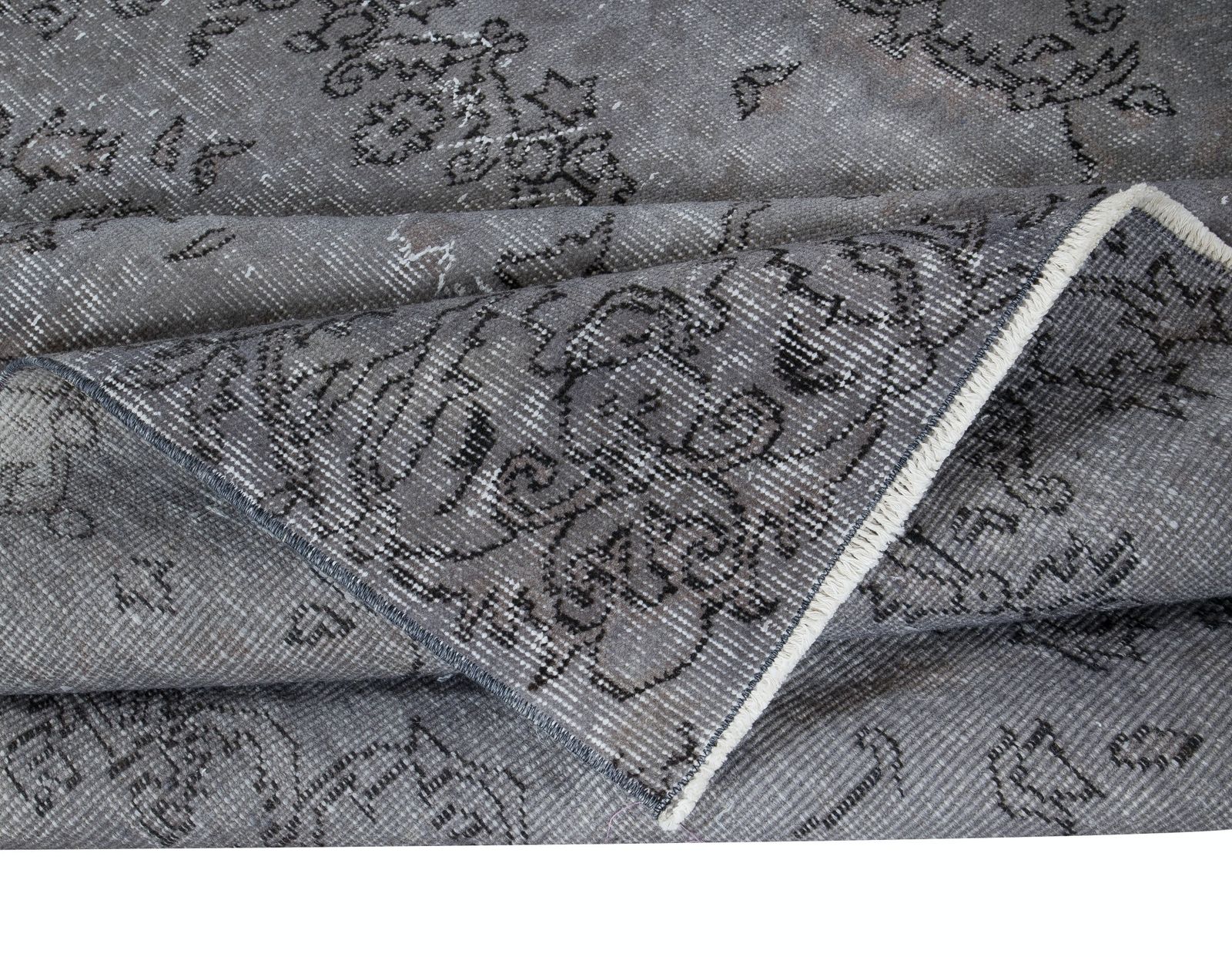 5.6x8.3 Ft Gray Handmade Turkish Rug For Living Room, Dining Room & Kids Room photo for sale