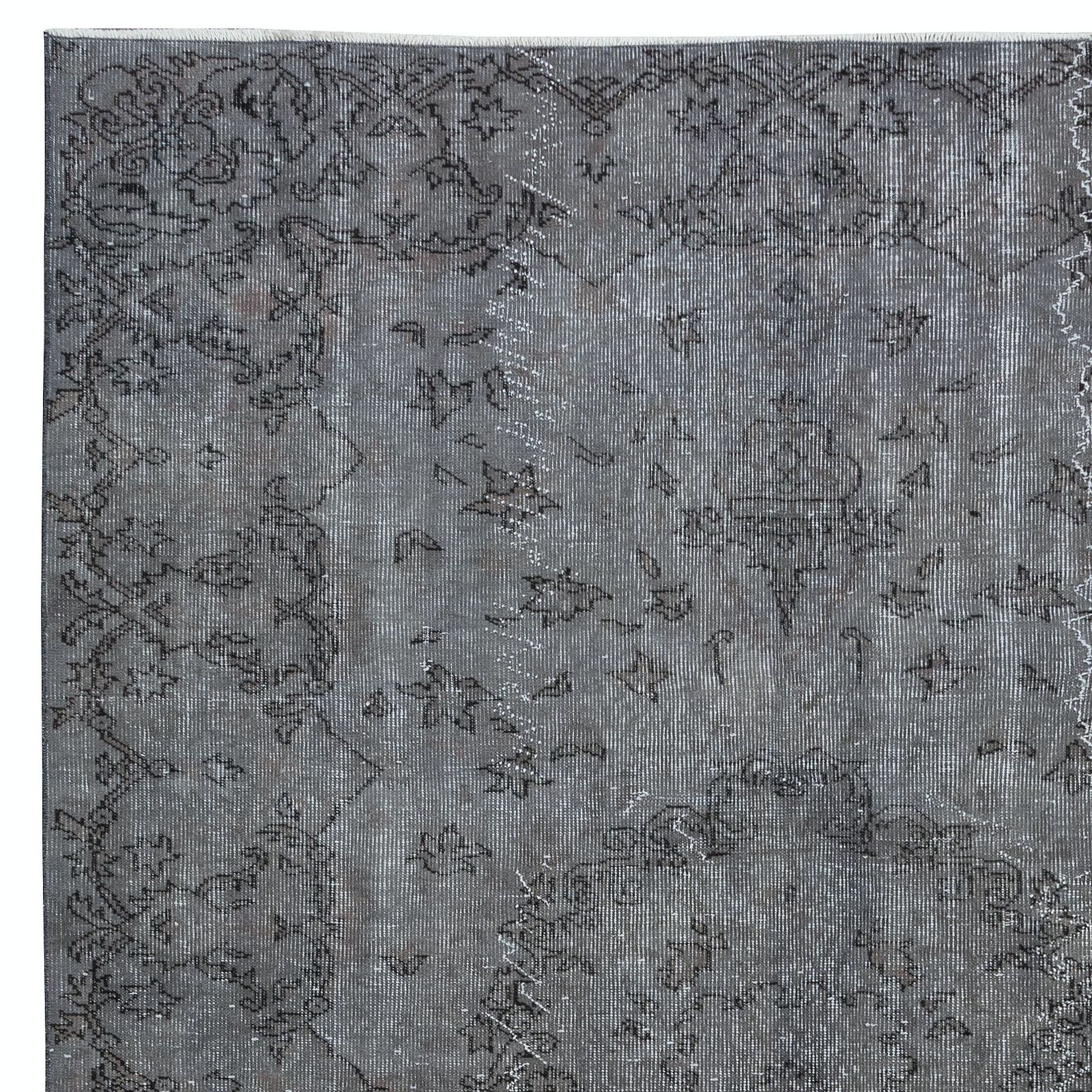 5.6x8.3 Ft Gray Handmade Turkish Rug For Living Room, Dining Room & Kids Room photo Textiles