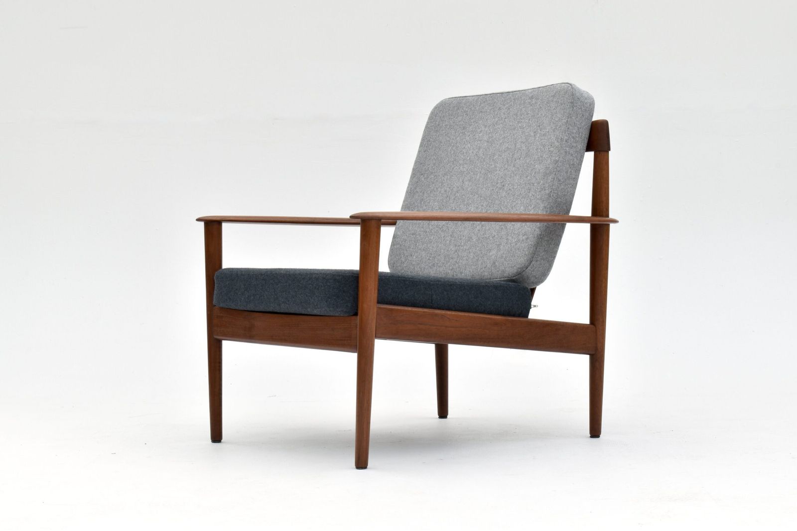 Grete Jalk Model Pj56 Teak Lounge Chair For Poul Jeppesen