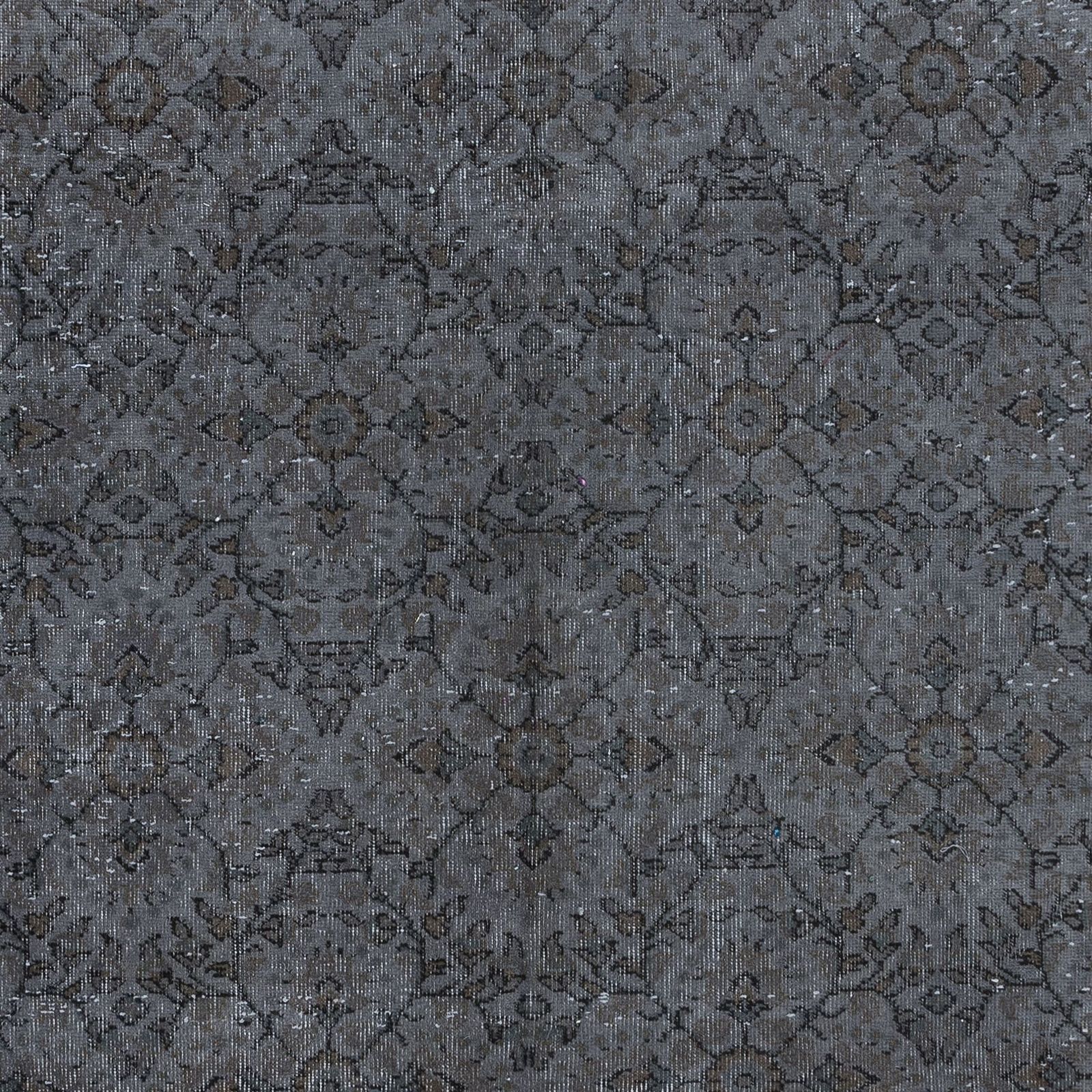 5.6x9.7 Ft Modern Turkish Rug In Gray, Decorative Handmade Floral Design Carpet photo 373.0