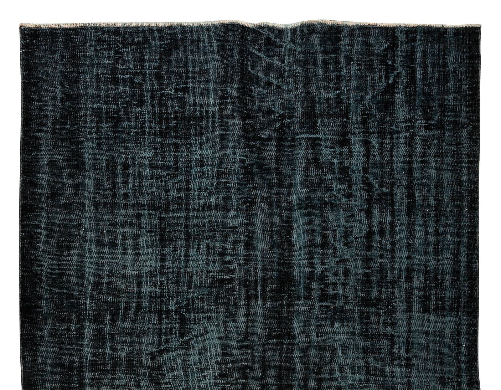 6x9 Ft Handmade Vintage Turkish Area Rug Over Dyed In Black 4 Modern Interiors photo Textiles