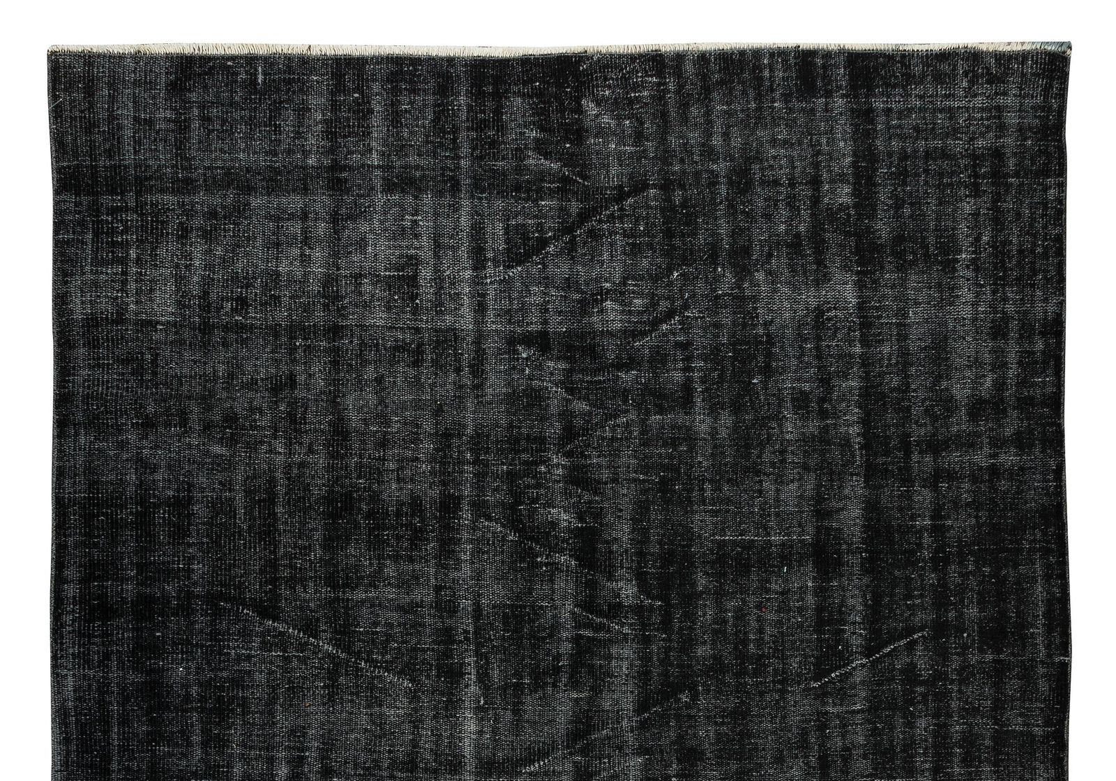 6.2x8.7 Ft Handmade Vintage Turkish Area Rug Re Dyed In Black 4 Modern Interiors photo Textiles