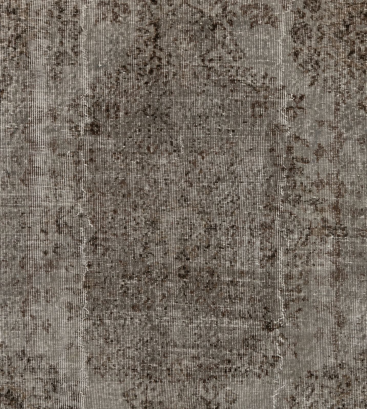 5.5x9.2 Ft Mid Century Area Rug Overdyed In Gray, Handmade In Turkey photo 503.0