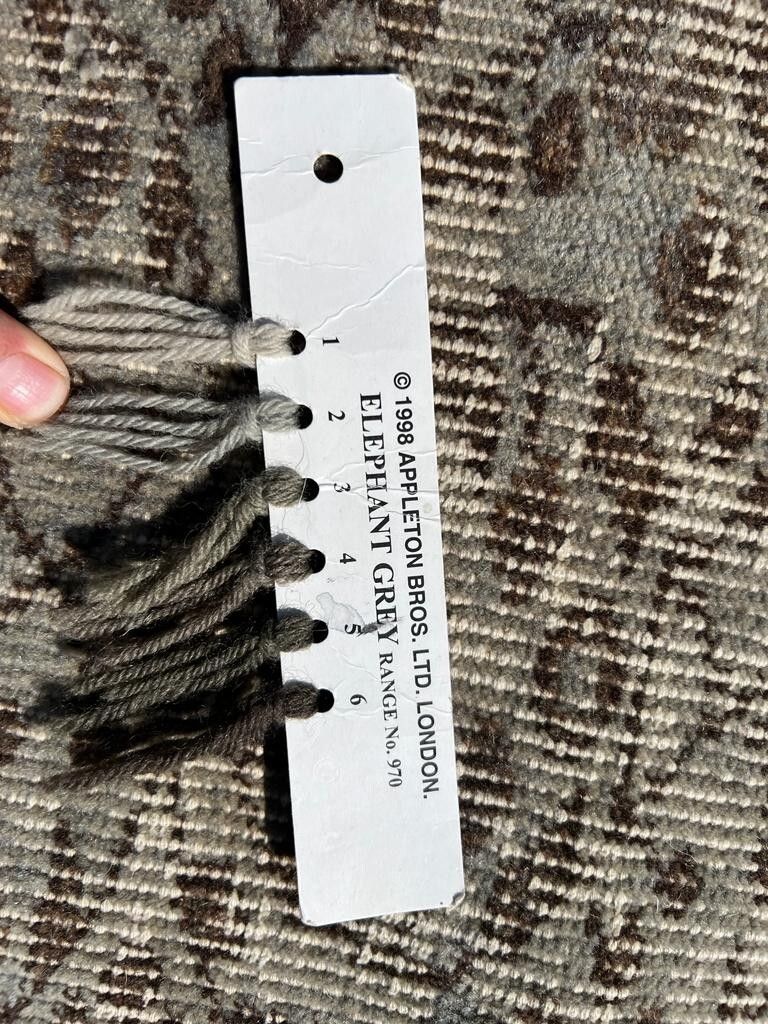 5.7x9 Ft Mid Century Floral Patterned Rug In Gray & Brown, Handknotted In Turkey photo 477.0