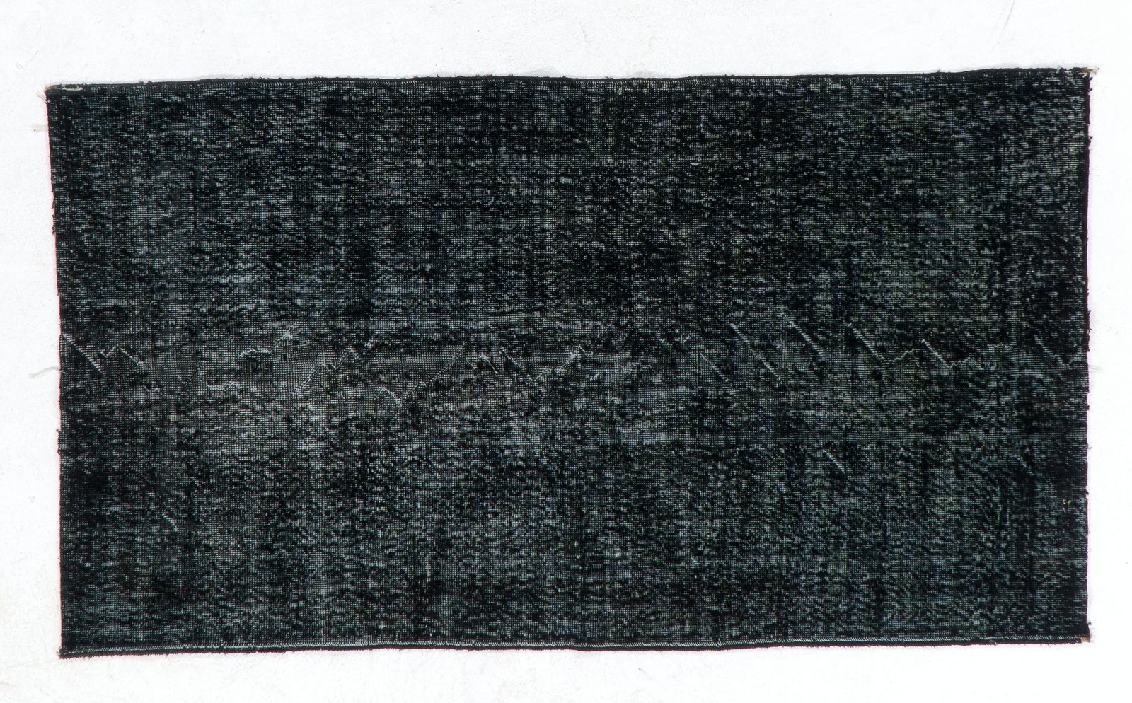 3.8x6.7 Ft Vintage Accent Rug Overdyed In Black, Handknotted In Turkey photo furniture