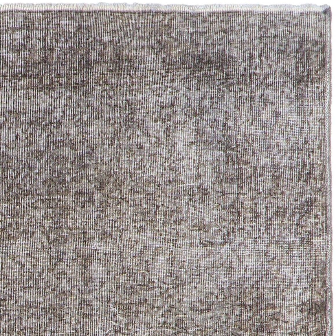 4x7 Ft Handmade Vintage Turkish Area Rug Overdyed In Gray For Modern Interiors photo for sale