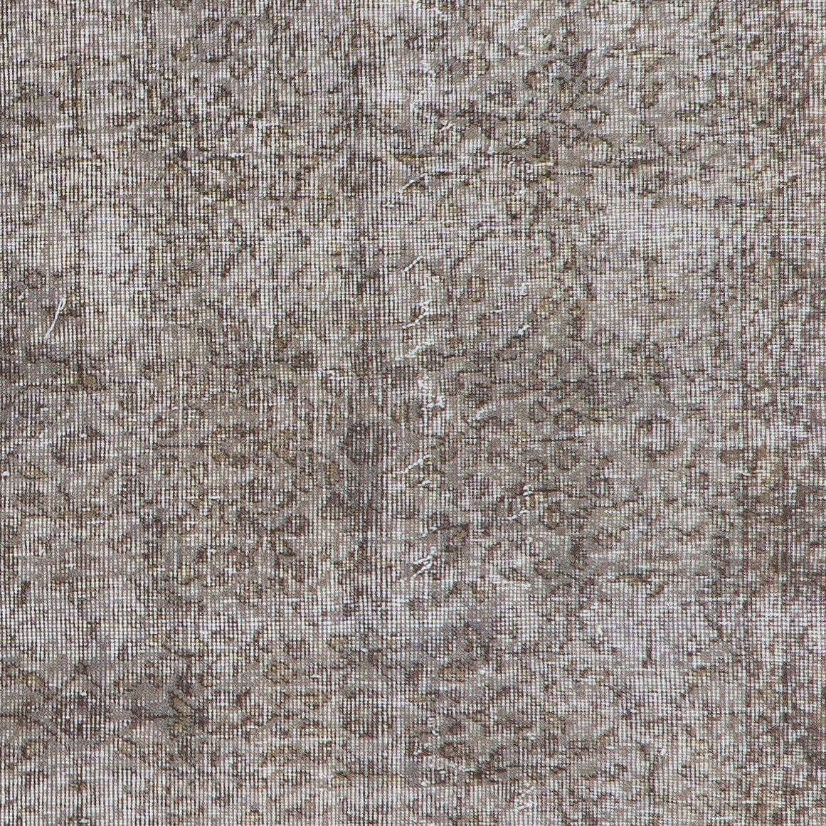 4x7 Ft Handmade Vintage Turkish Area Rug Overdyed In Gray For Modern Interiors photo Textiles