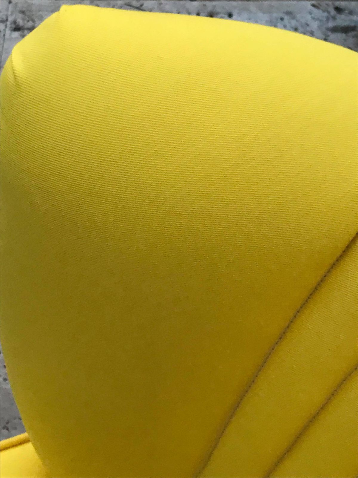 1950s Cocktail Chair Yellow Fabric photo furniture