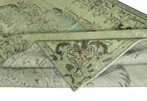 5.7x9.3 Ft Contemporary Handmade Anti Bacterial Green Color Turkish Area Rug photo for sale