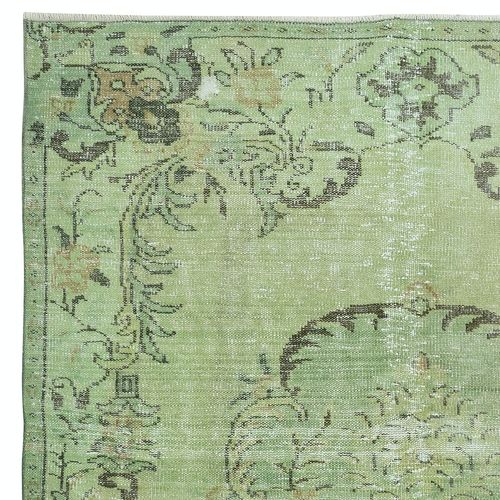 5.7x9.3 Ft Contemporary Handmade Anti Bacterial Green Color Turkish Area Rug photo Textiles