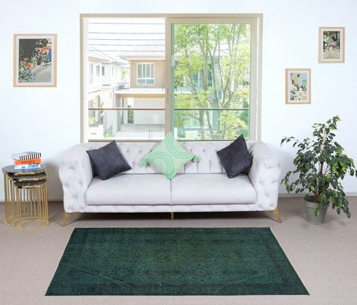 3.7x7 Ft Dark Green Handmade Accent Rug From Turkey. Great 4 Modern Interiors photo furniture
