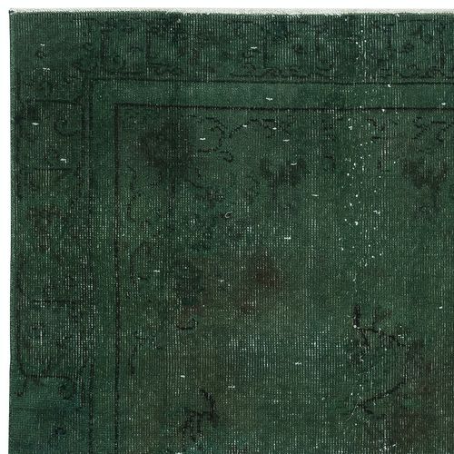 3.5x6.8 Ft Modern Handmade Turkish Accent Rug In Dark Green. Floor Covering photo Textiles