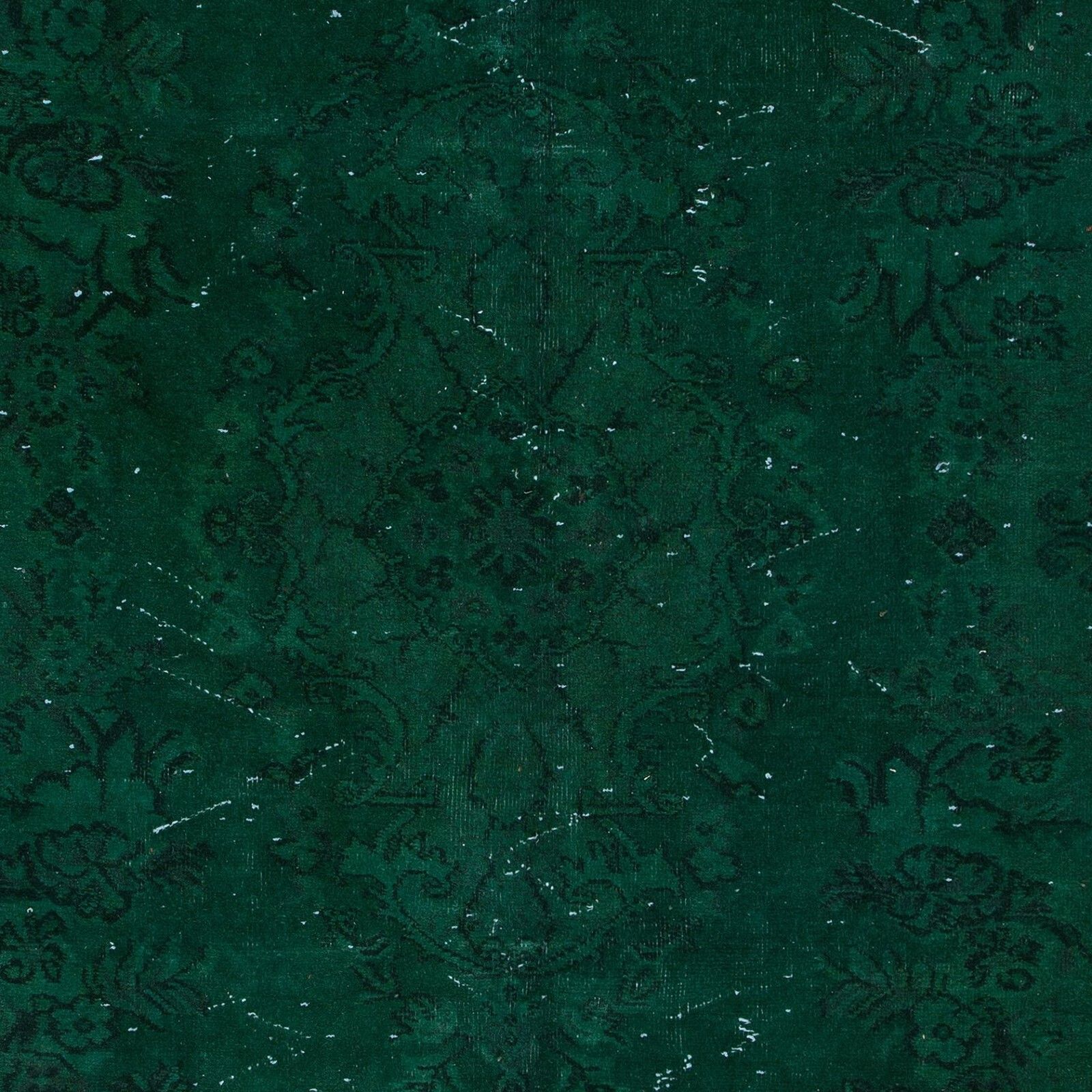 5.3x8.3 Ft Hand Made Central Anatolian Area Rug In Forest Green, Modern Carpet photo 374.0