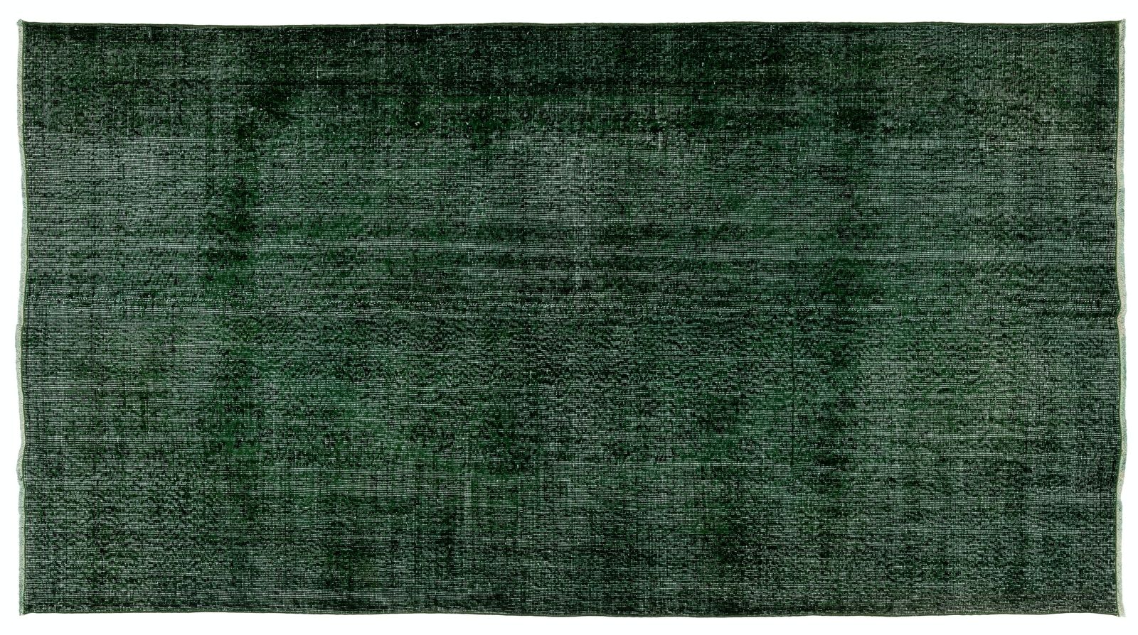 6x10.2 Ft Midcentury Area Rug Over Dyed In Solid Green, Hand Knotted In Turkey photo furniture
