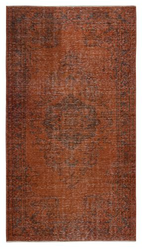 5x9.3 Ft Handmade Anti Bacterial Area Rug. Orange Color Hand Knotted Turkish Rug