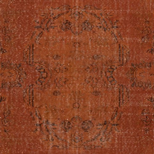 6.2x9.4 Ft Modern Area Rug In Orange. Hand Knotted In Turkey photo 491.0