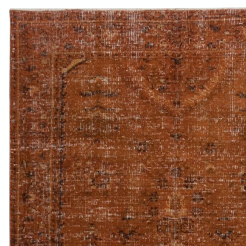 5x8.7 Ft Orange Handmade Turkish Area Rug For Living Room & Bedroom photo Textiles