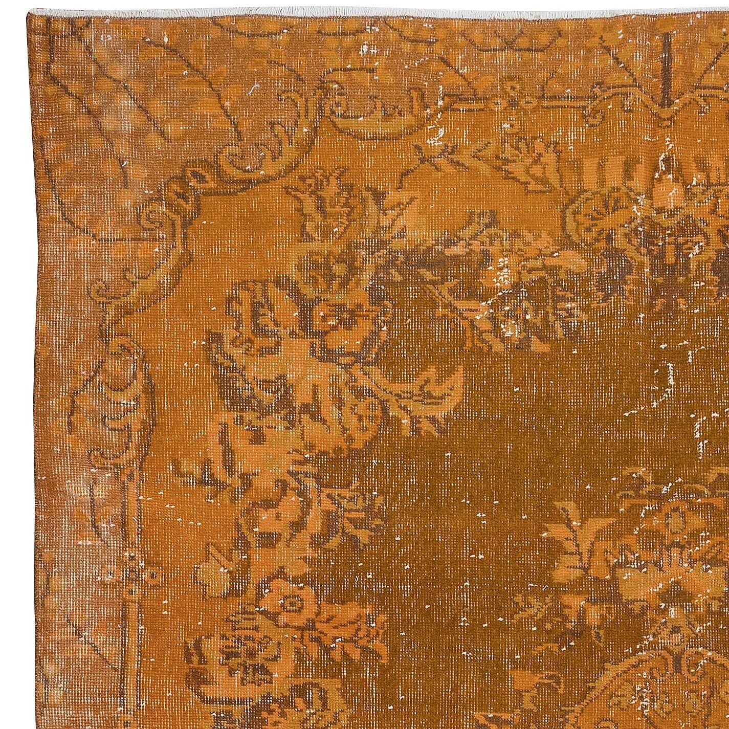 6.6x10.4 Ft Traditional Orange Handknotted Turkish Area Rug For Modern Interiors photo Textiles
