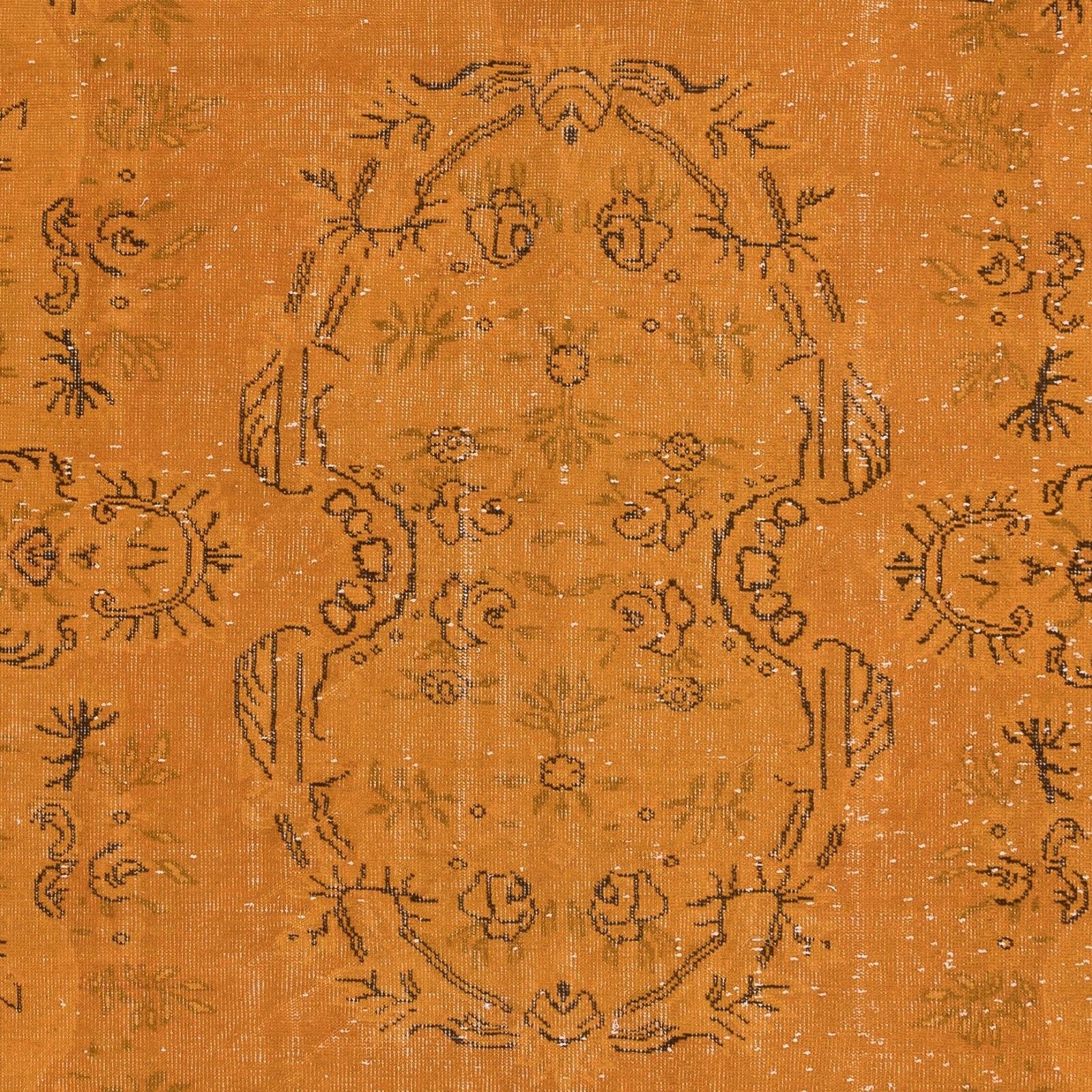 6x10 Ft Aubusson Inspired Orange Rug For Modern Interiors, Handmade In Turkey photo 522.0